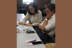Participantes trabajando durante el taller